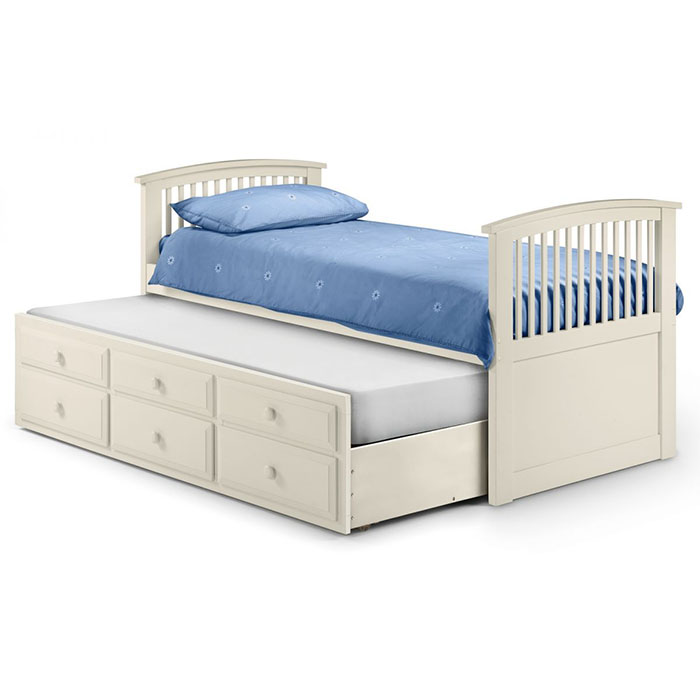 Hornblower Single Stone White Bed With Underbed